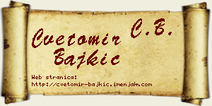 Cvetomir Bajkić vizit kartica